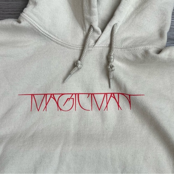 Jackson Wang MAGIC MAN (2022) Official Hoodie Tan Double Sided Size M - Picture 3 of 6